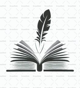 Offenes Buch und Feder